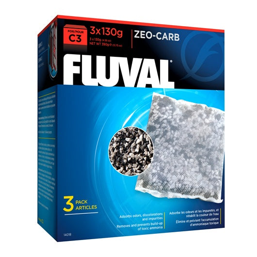 Zeo Carb para filtro mochila Fluval C - Pack de 3