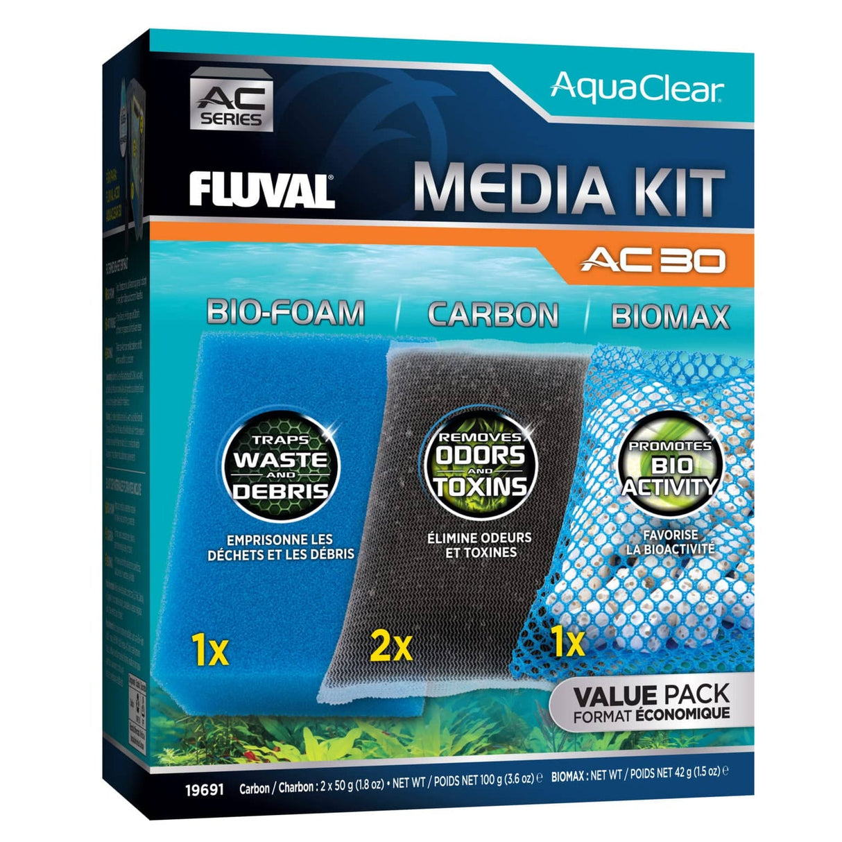 Kit de materiales filtrantes para filtro AquaClear Fluval AC