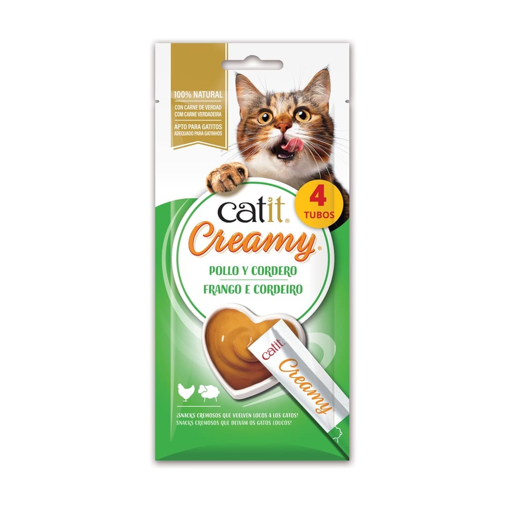 Snacks cremosos para gatos Catit Creamy – 4 Tubos