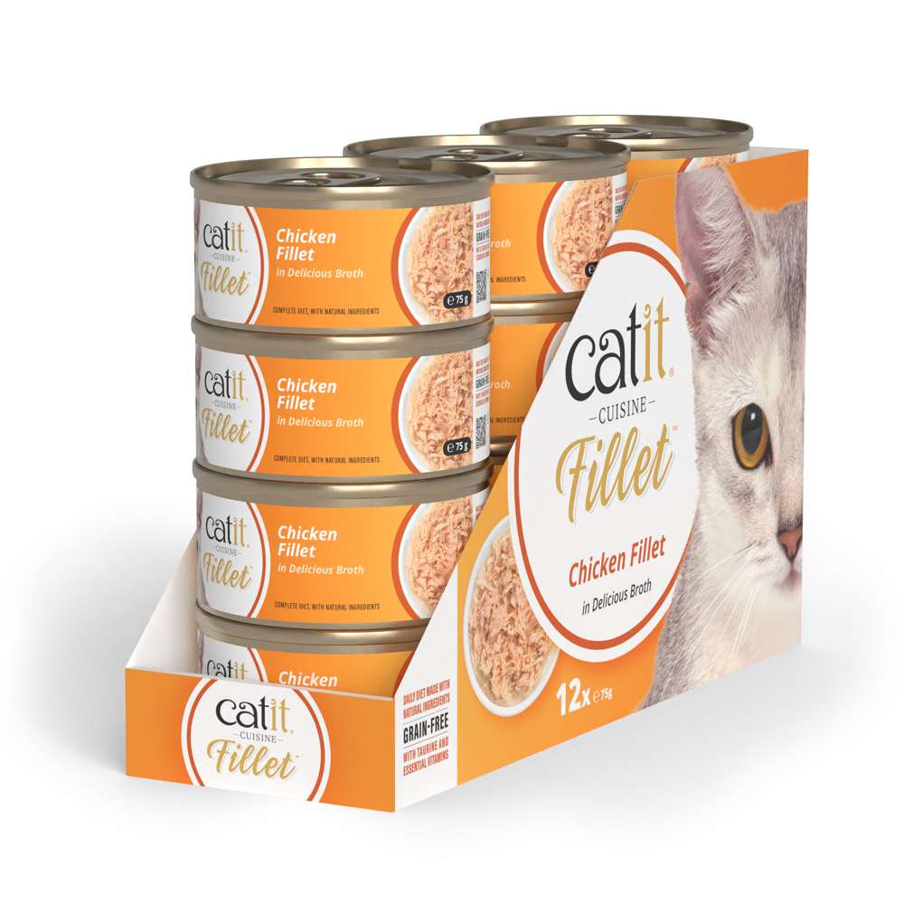 Pollo desmenuzado para gatos Catit Cuisine Fillet