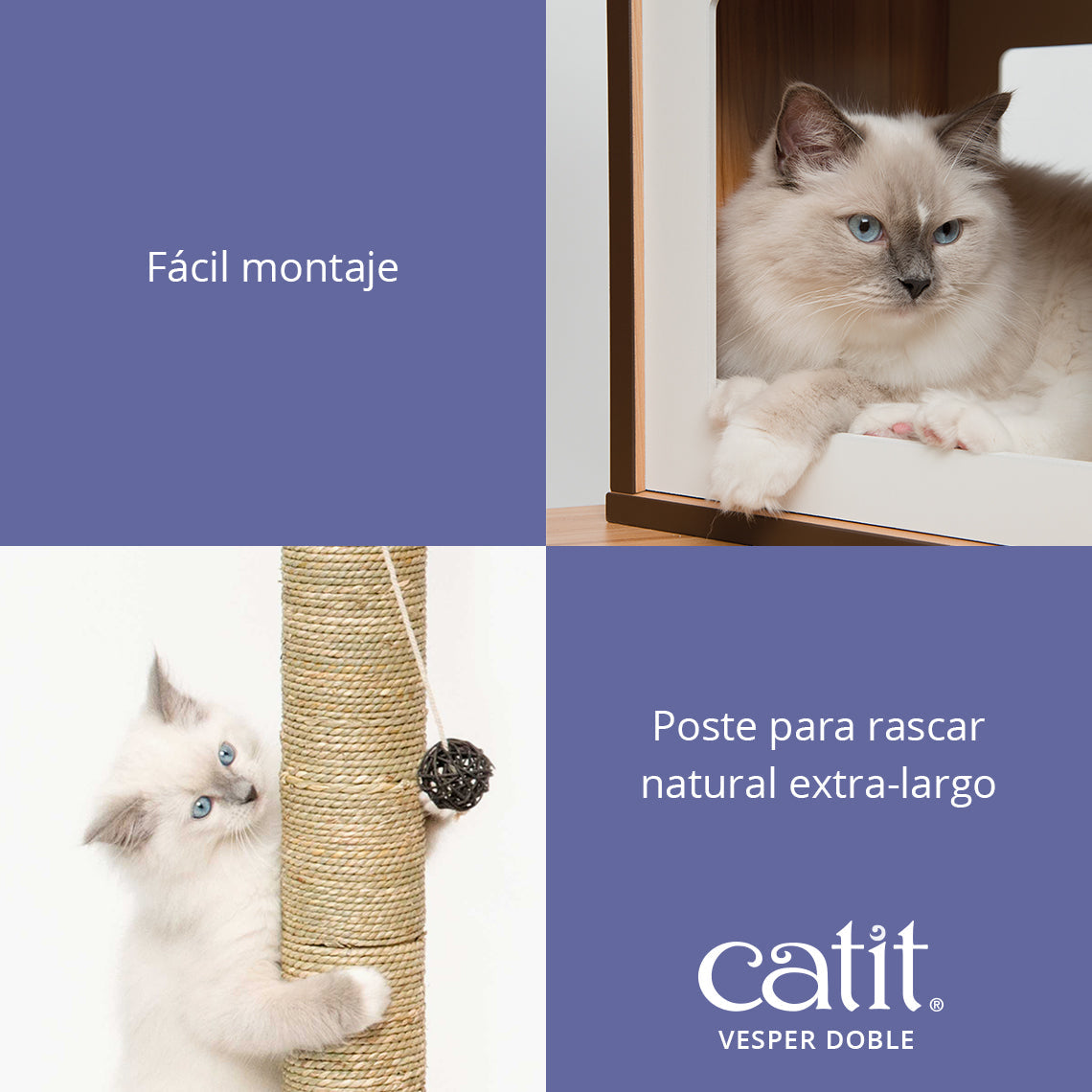 Árbol rascador para gatos Catit Vesper Doble