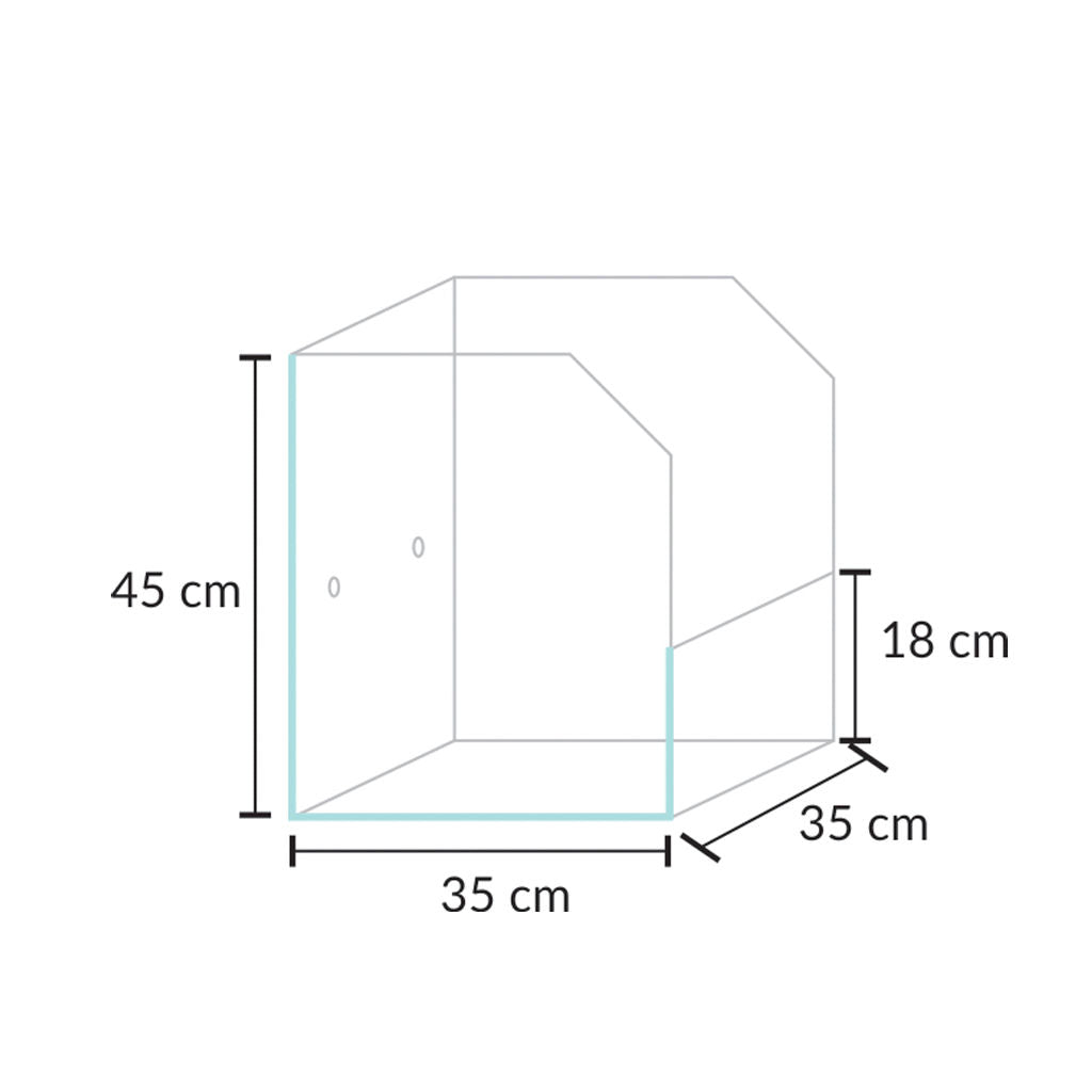 Medidas acuario Cubic 35