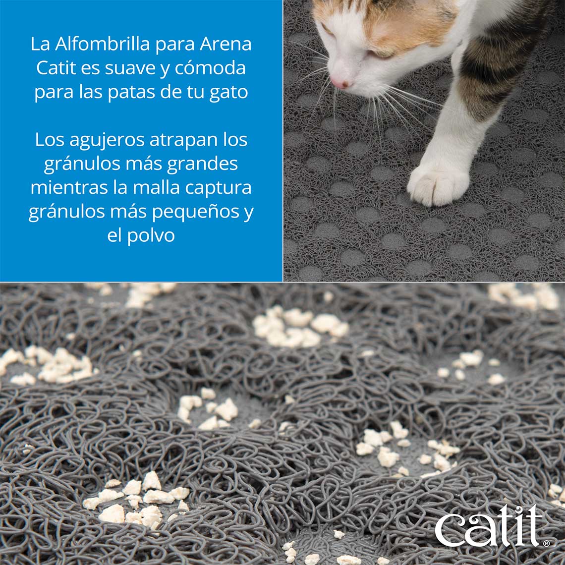 Alfombra para areneros de gatos Catit