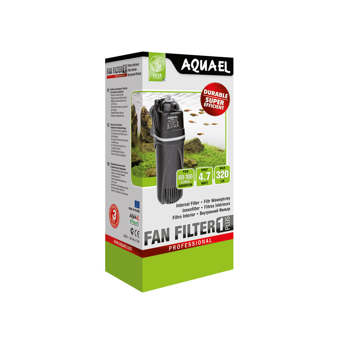 Caja filtro interno Aquael FAN 1 PLUS