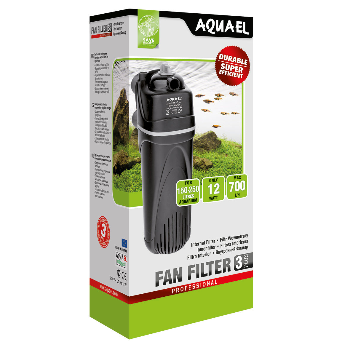 Caja del filtro interno Aquael FAN 3 PLUS