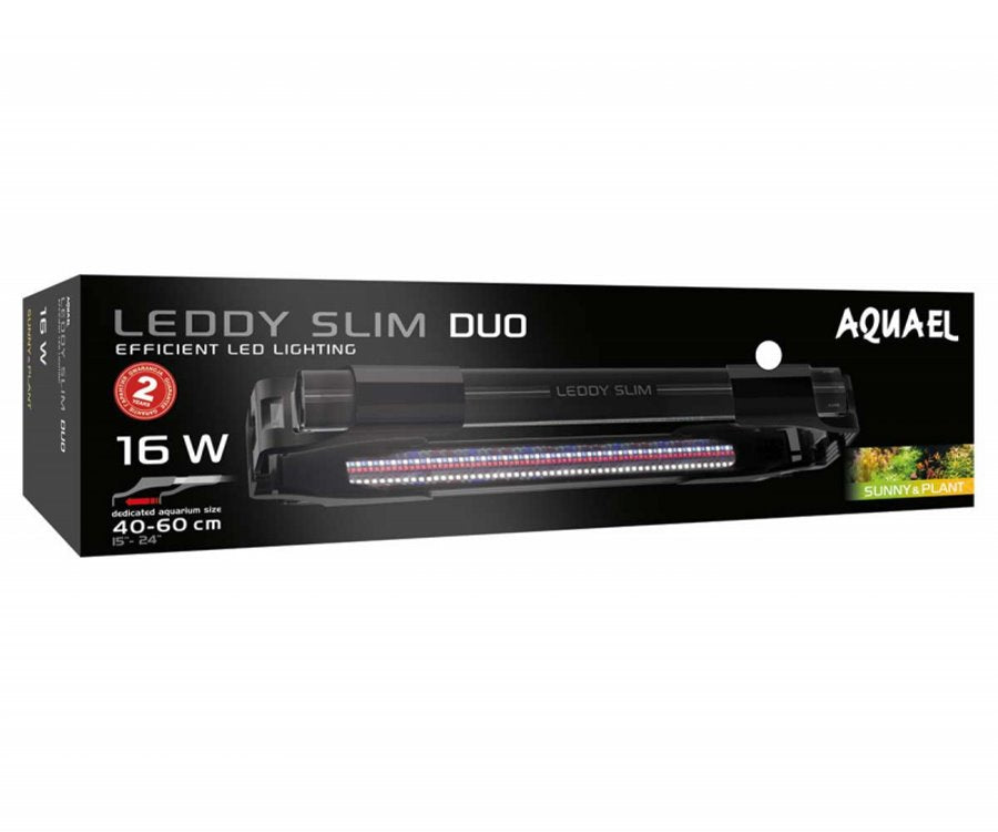 Aquael leddy slim duo sunny plant & night 16 W negra