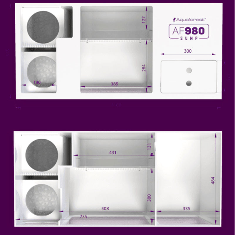 Medidas del sumidero Sump AF980