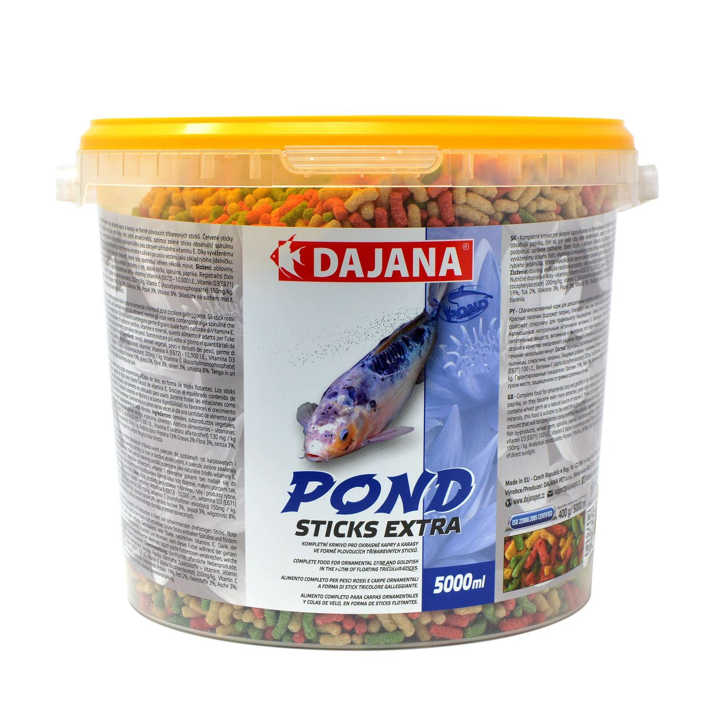Alimentos para peces de estanque STICKS EXTRA de DAJANA de 5 litros