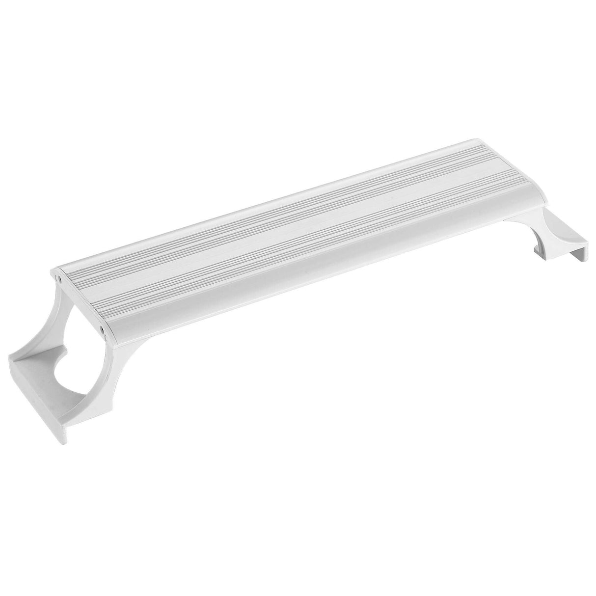 Vista frontal y lateral de la Pantalla Aqualed Génesis en color blanco.