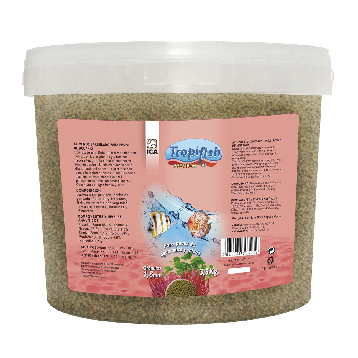 Alimento Tropifish PREMIUM (1.8 mm) 3,3 kilos