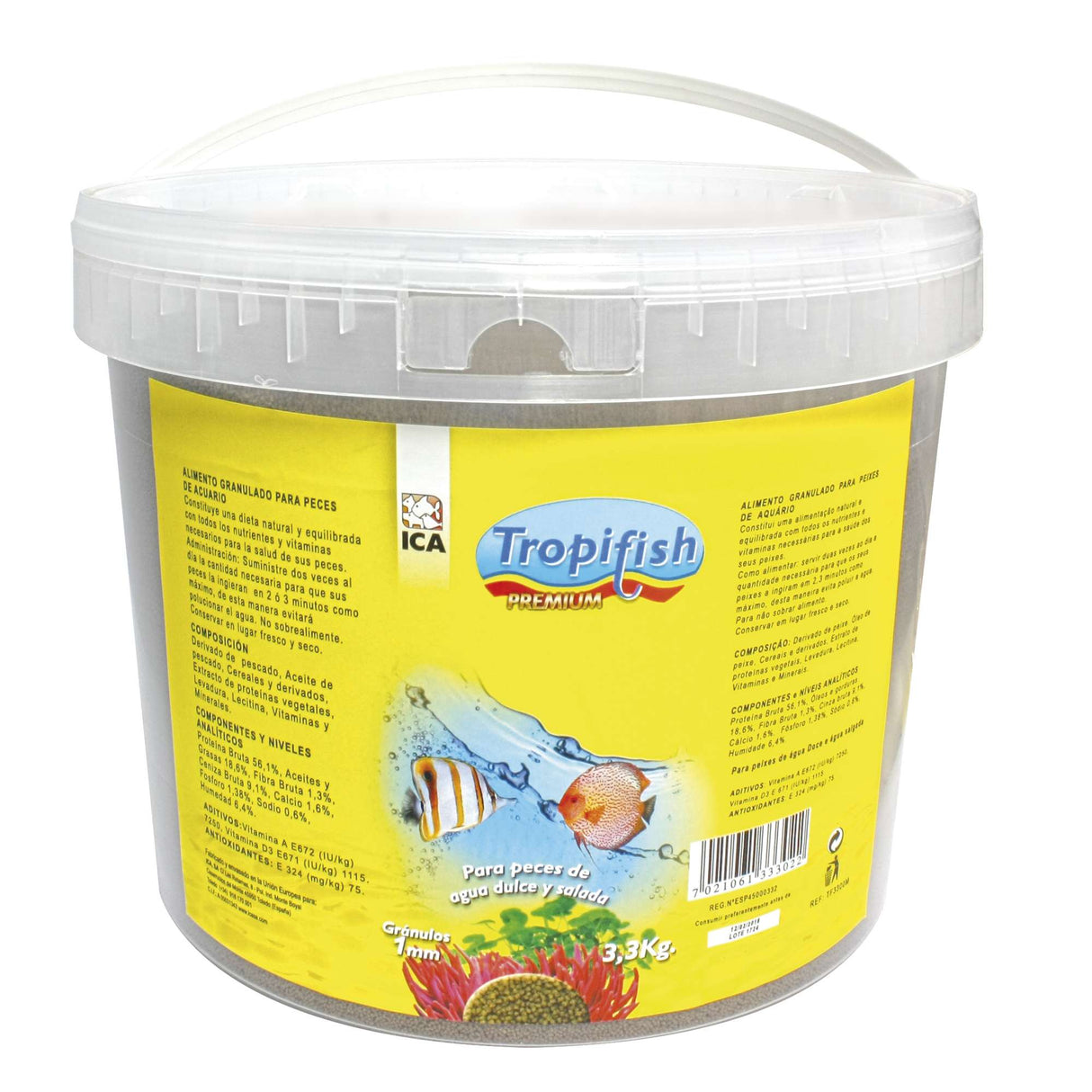 Alimento Tropifish PREMIUM (1 mm) de 3,3 kilos