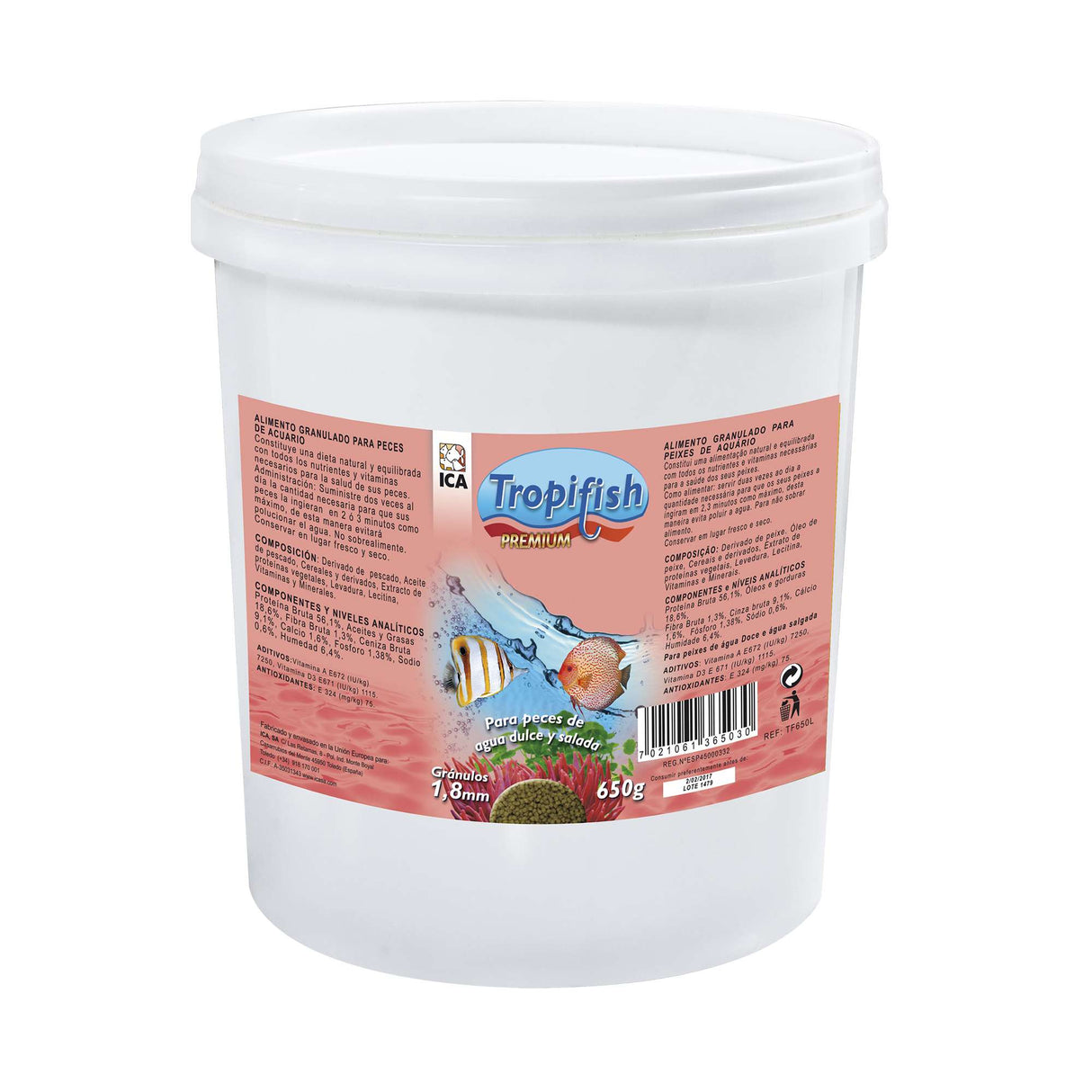 Alimento Tropifish PREMIUM (1.8 mm) 650gramos