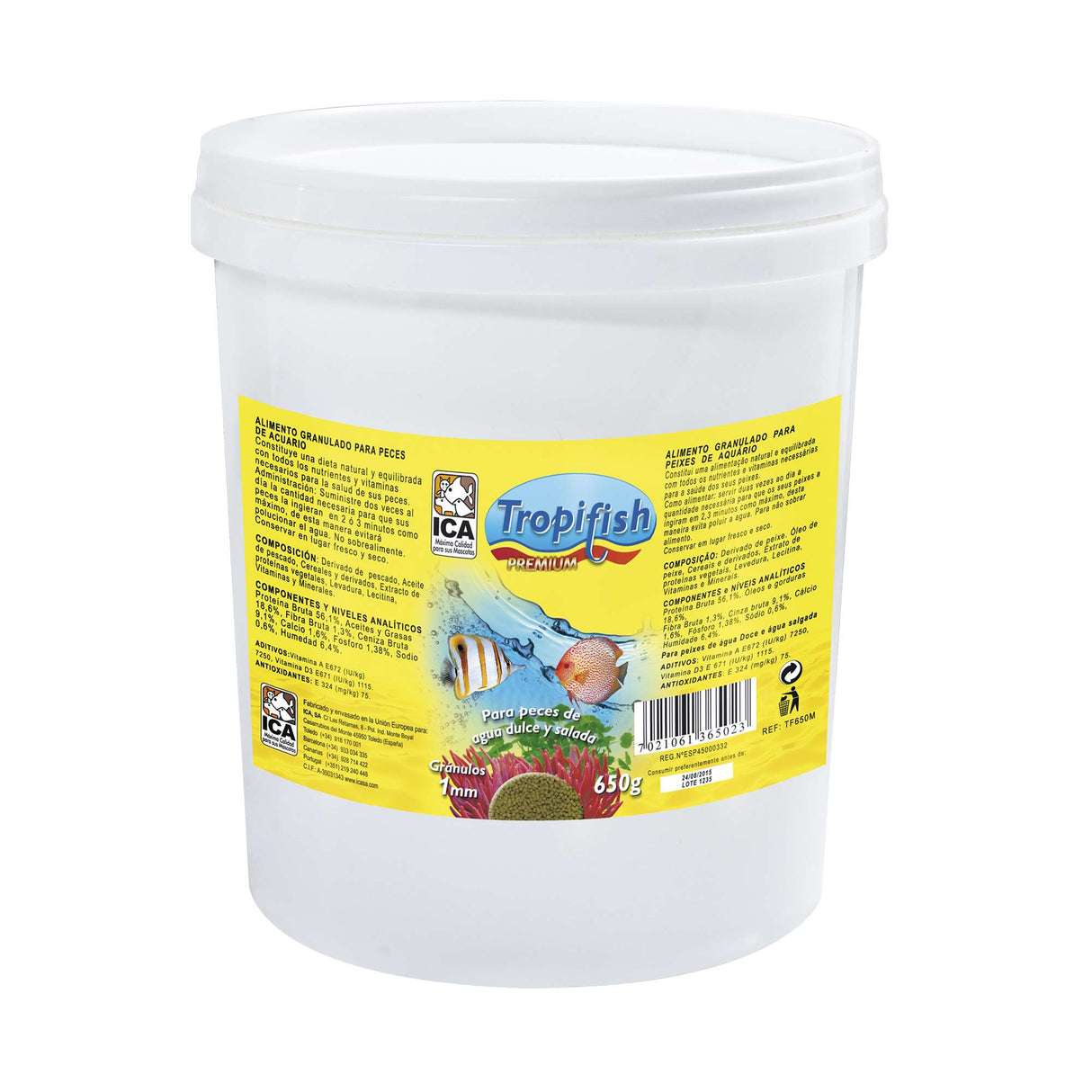 Alimento Tropifish PREMIUM (1 mm) de 650 gramos