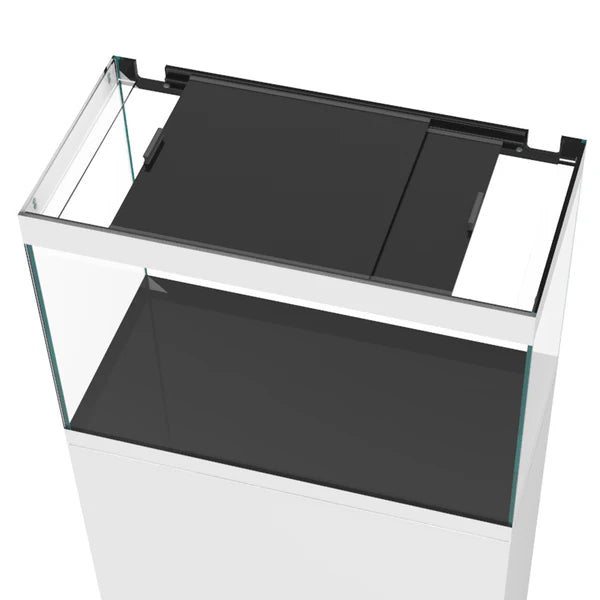 Vista de la tapa corredera del acuario con mesa Waterbox Eden 30