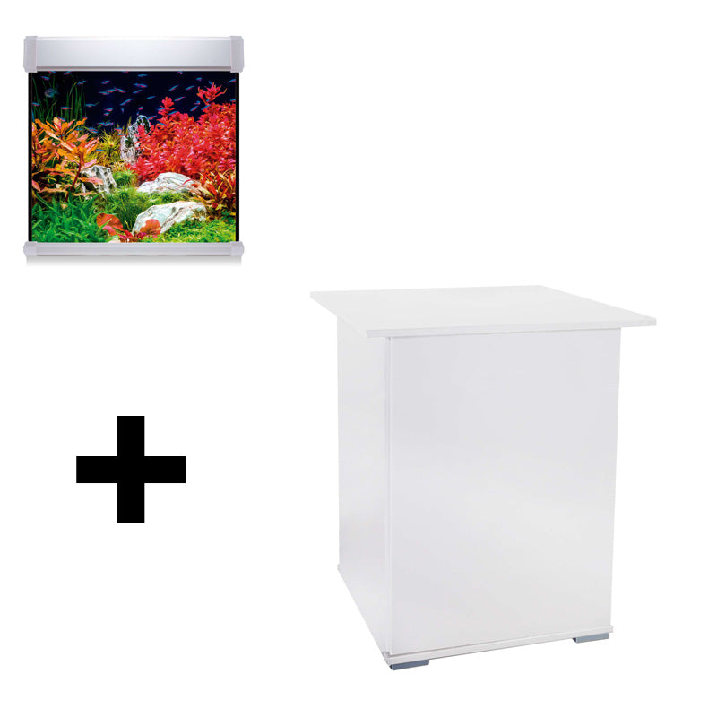 Acuario cubo AQUA LUX PRO de 190 litros con mesa