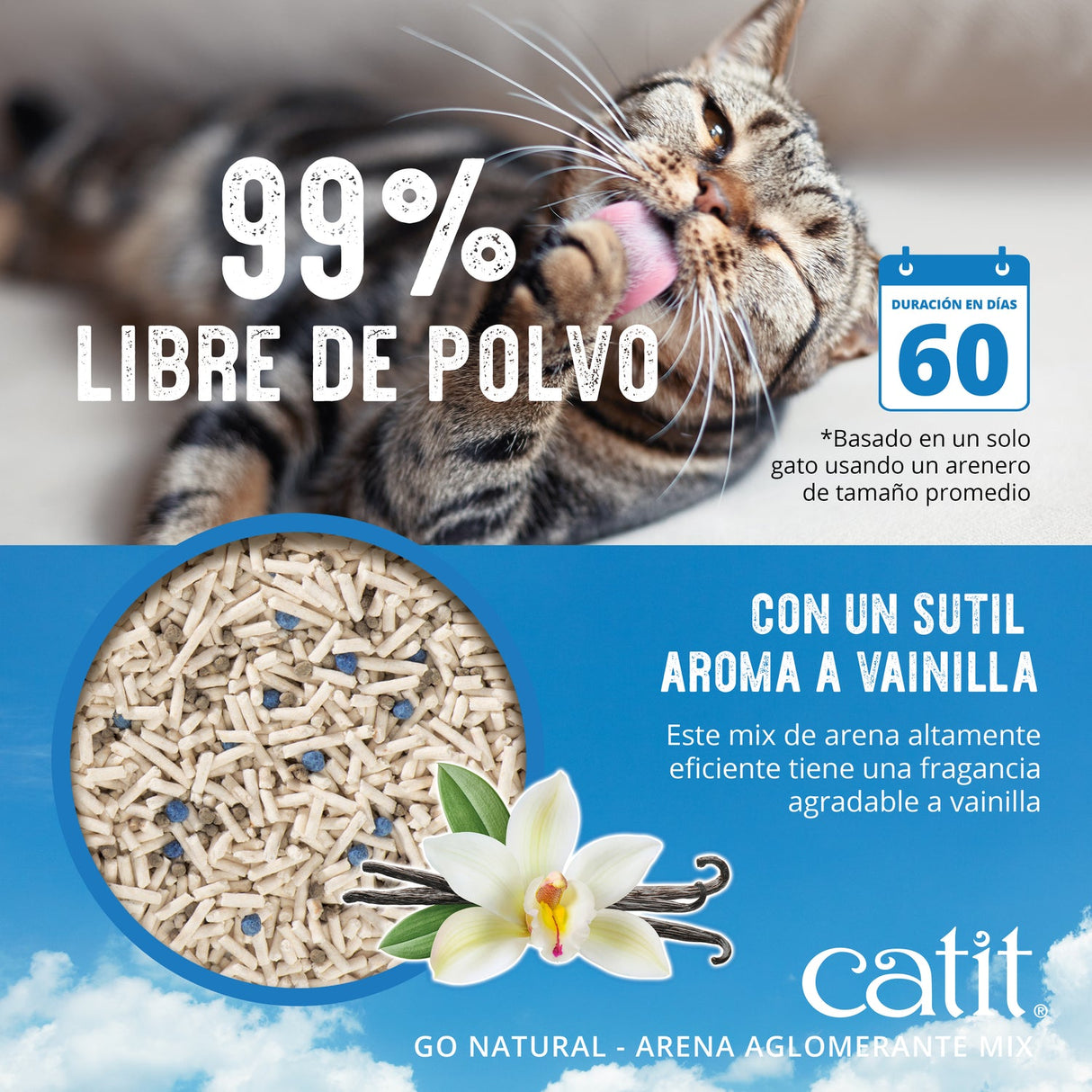 Arena Aglomerante Mix para Muchos Gatos Catit Go Natural