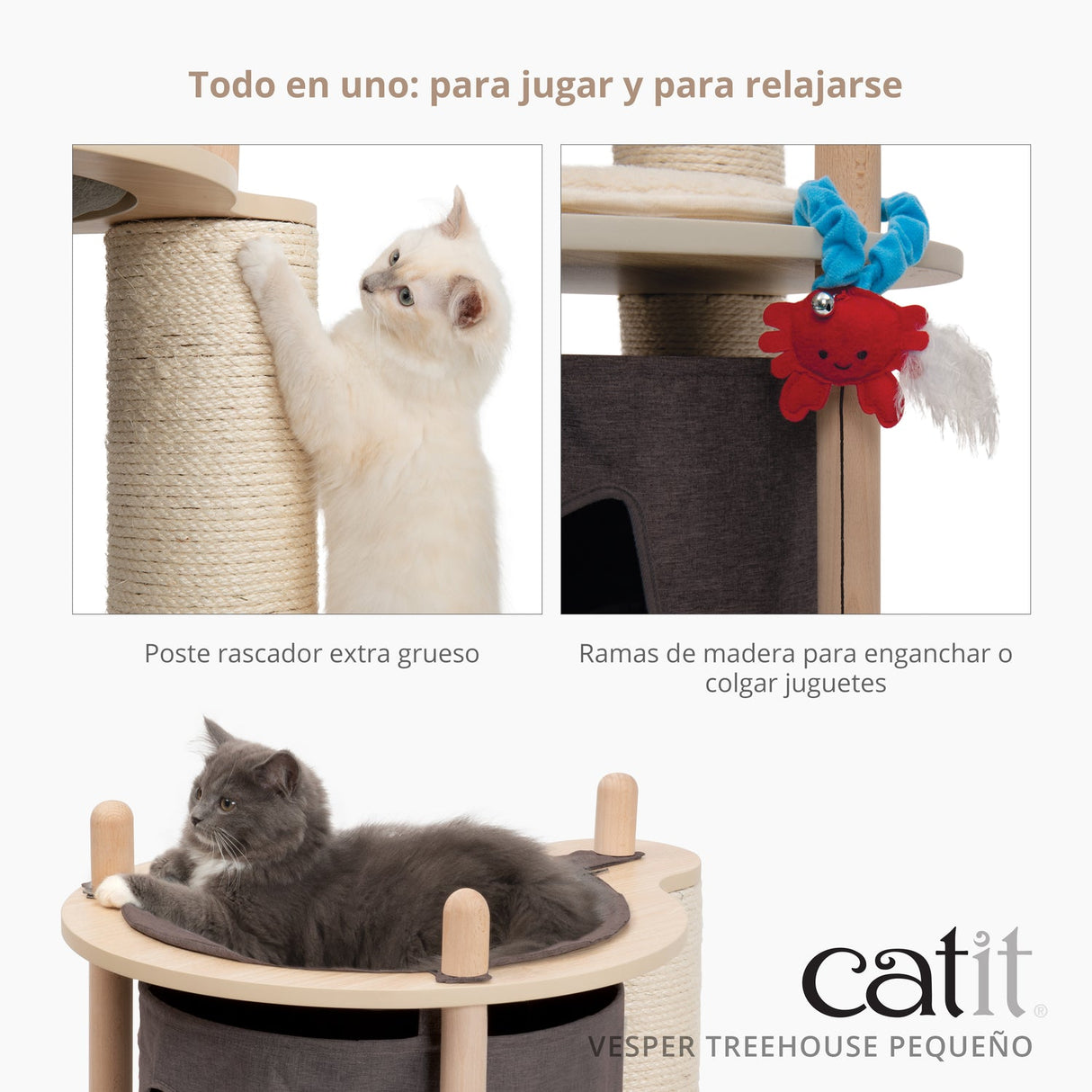 Árbol rascador para gatos Catit Vesper Treehouse