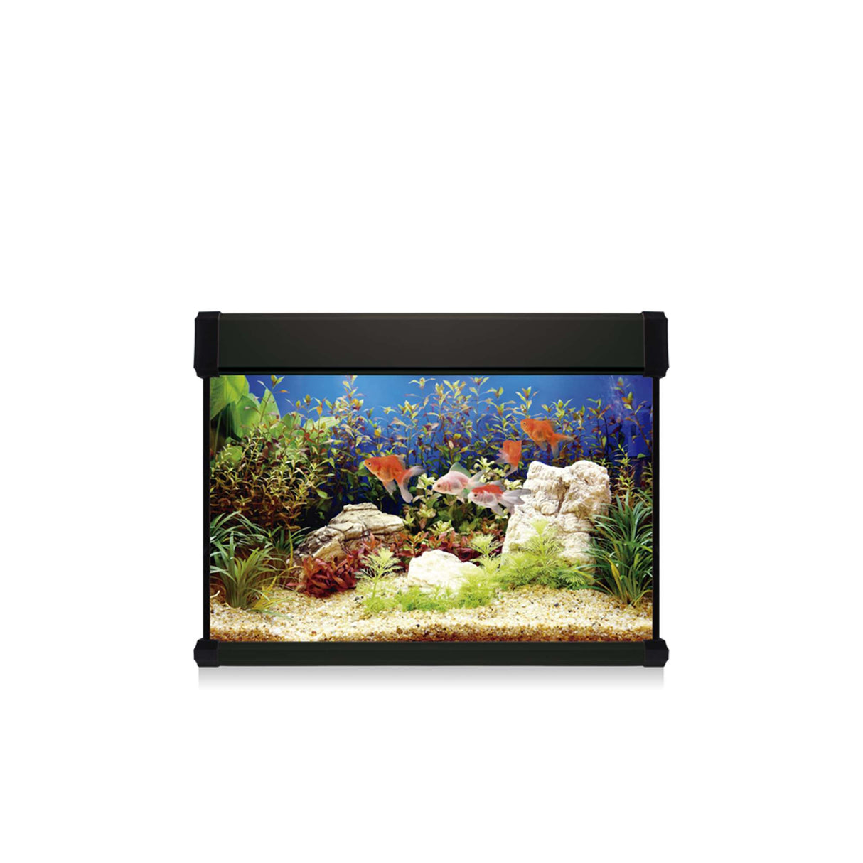 acuario kit aqua lux pro de 68 litros negro