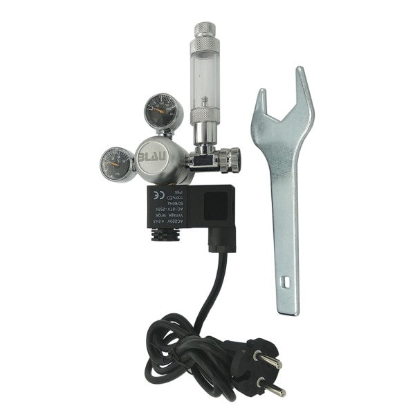 Manómetro + Solenoide + Cuentaburbujas - Blau