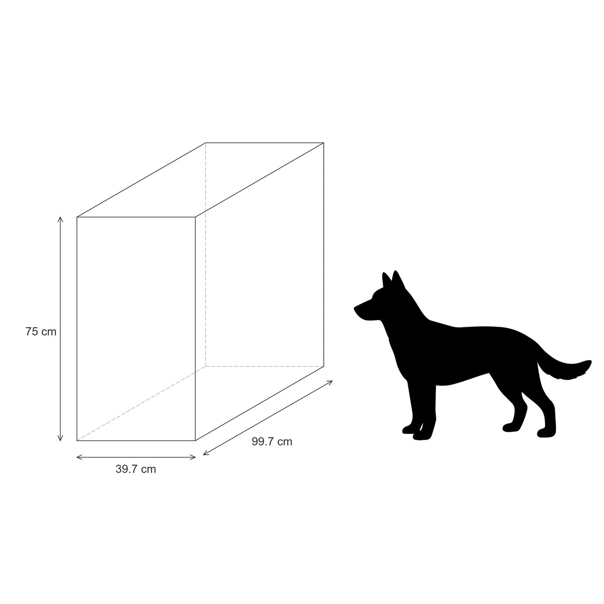 Mesa negra para acuarios AQUA STAND PREMIUM 99,7 cm