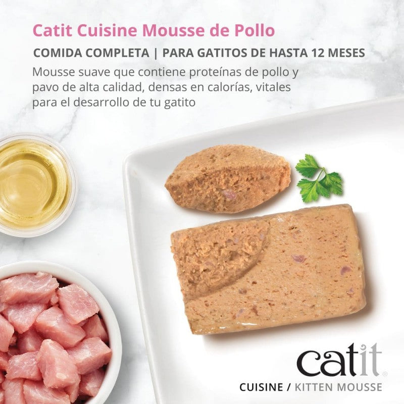 Mousse de Pollo para Gatito Junior Catit Cuisine Kitten