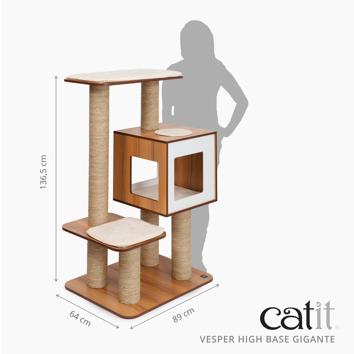Árbol rascador para gatos de razas grandes Catit Vesper High Base Gigante
