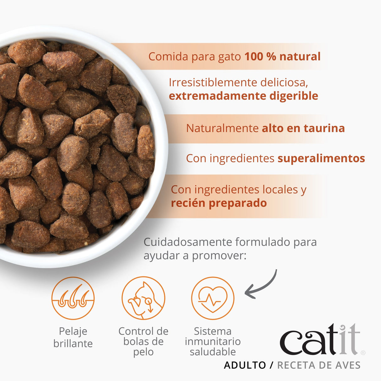 Pienso para gatos quisquillosos Catit Recipes - Receta de Aves para ADULTO