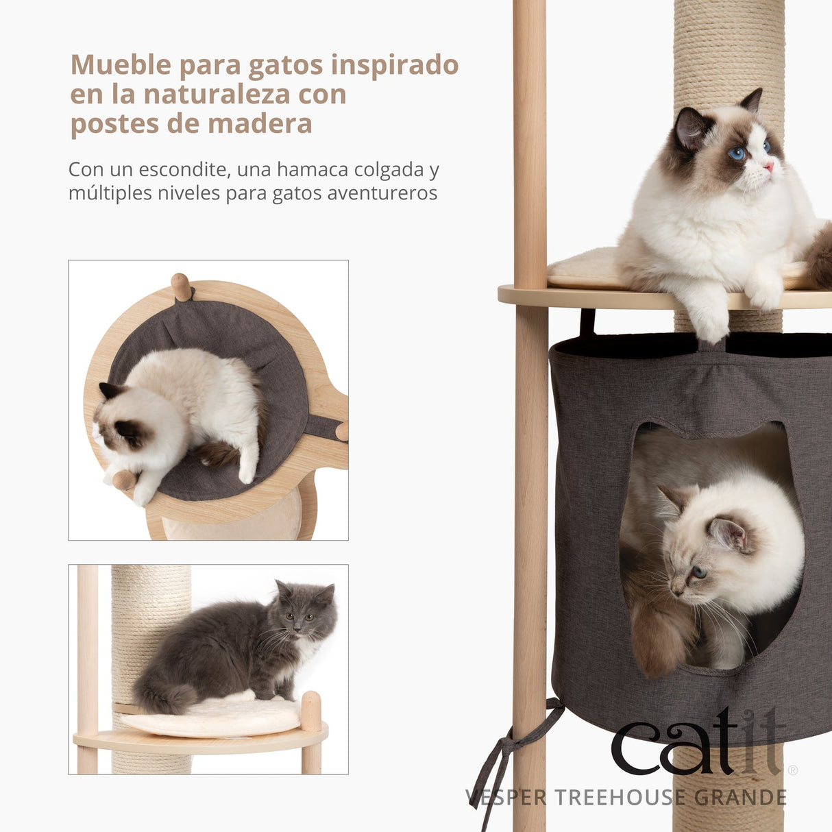 Árbol rascador para gatos Catit Vesper Treehouse