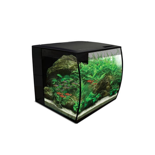 kit de acuario fluval flex de 34 litros negro