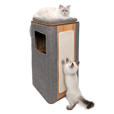 Árbol rascador para gatos Catit Vesper Cubo Tower - Piedra