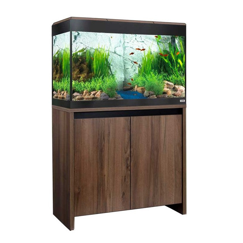 Acuario Fluval Roma 125 litros roble con mesa en nogal