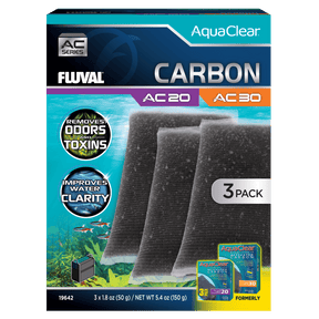 Pack ahorro carbón para filtro AquaClear Fluval AC - Pack de 3
