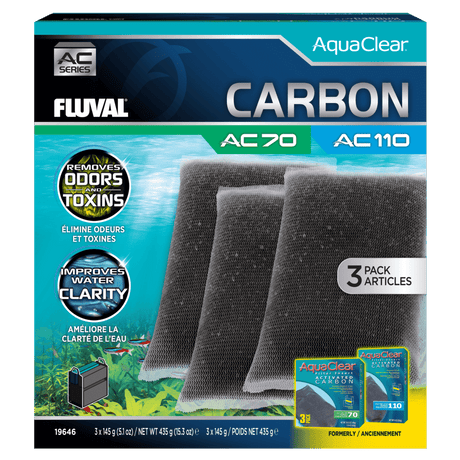 Pack ahorro carbón para filtro AquaClear Fluval AC - Pack de 3