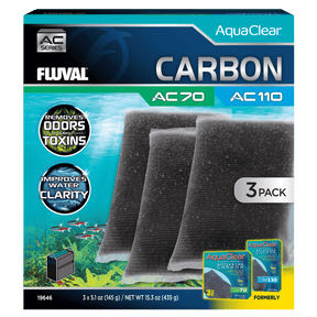 Pack ahorro carbón para filtro AquaClear Fluval AC - Pack de 3