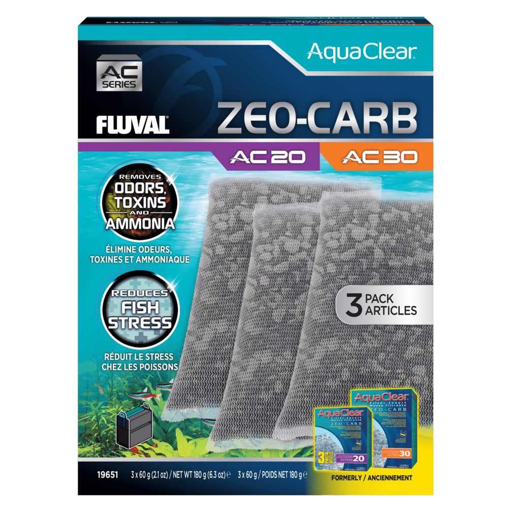 Pack ahorro Zeo-Carb para filtro AquaClear Fluval AC - Pack de 3