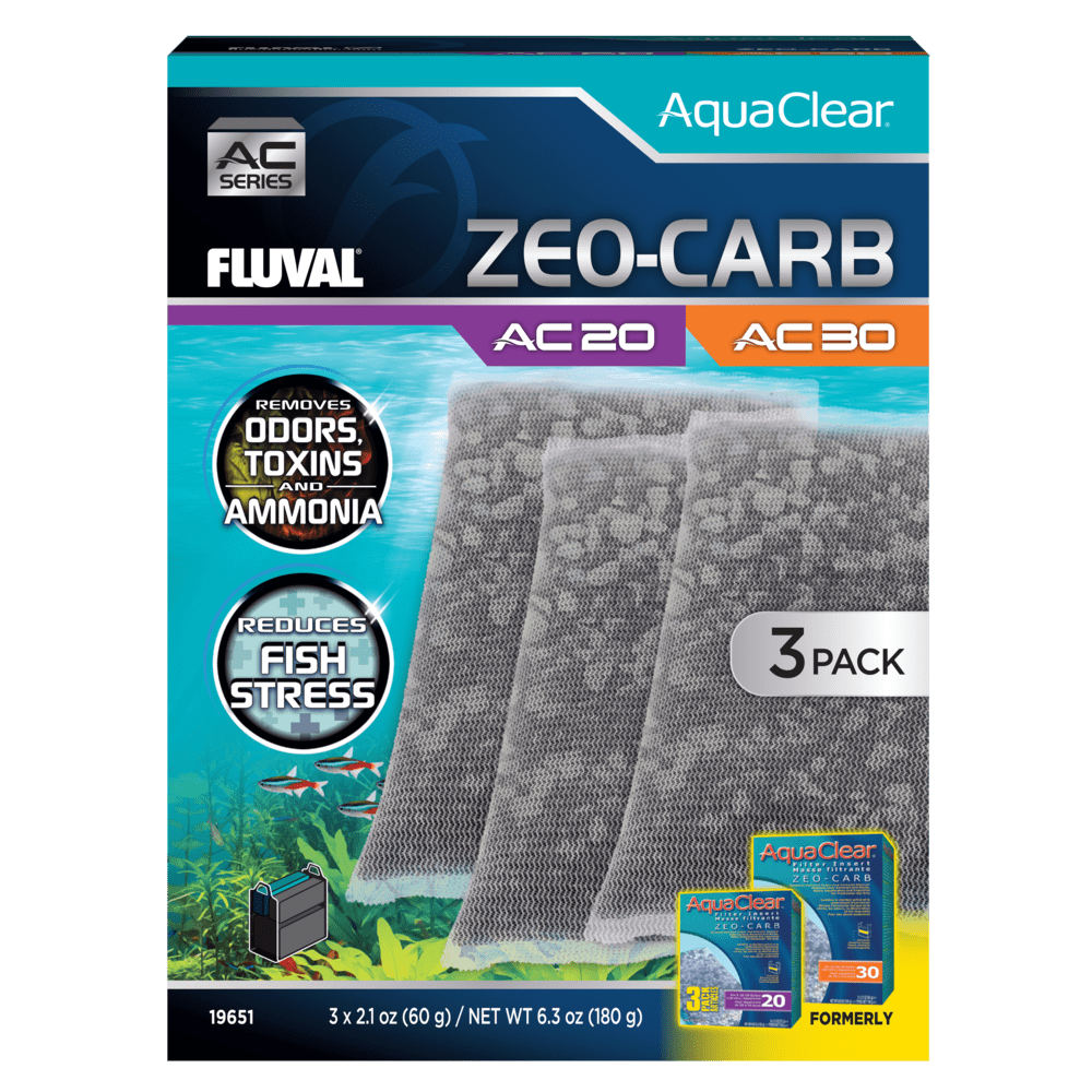 Pack ahorro Zeo-Carb para filtro AquaClear Fluval AC - Pack de 3
