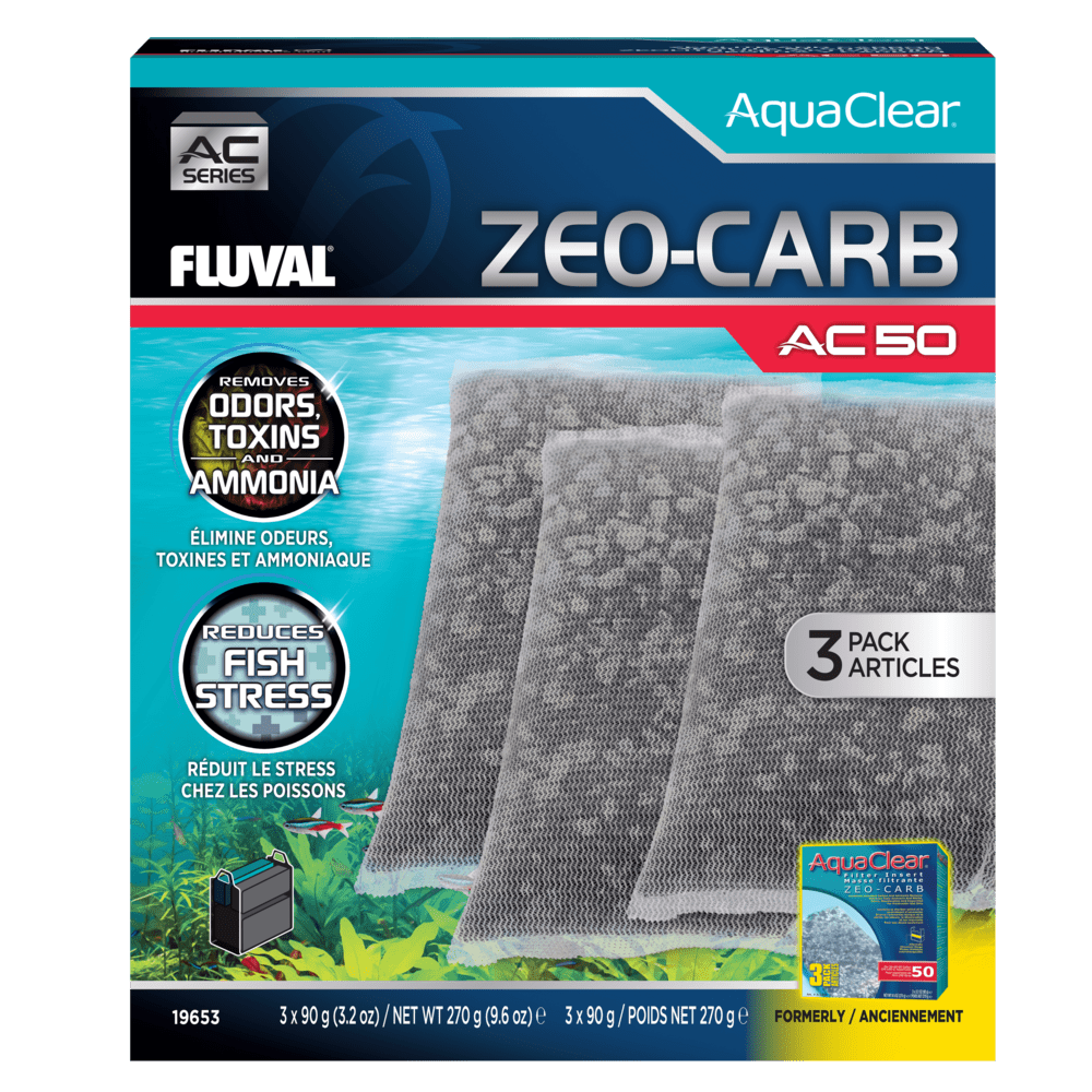 Pack ahorro Zeo-Carb para filtro AquaClear Fluval AC - Pack de 3