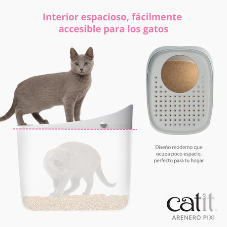 Arenero para gatos con entrada superior Catit PIXI