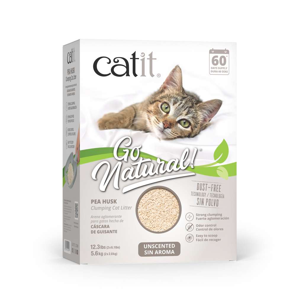 Arena para Gatos Aglomerante de Cáscara de Guisante Catit Go Natural