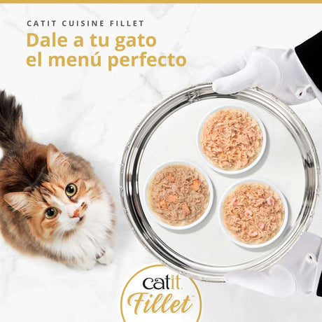 Pollo desmenuzado para gatos Catit Cuisine Fillet