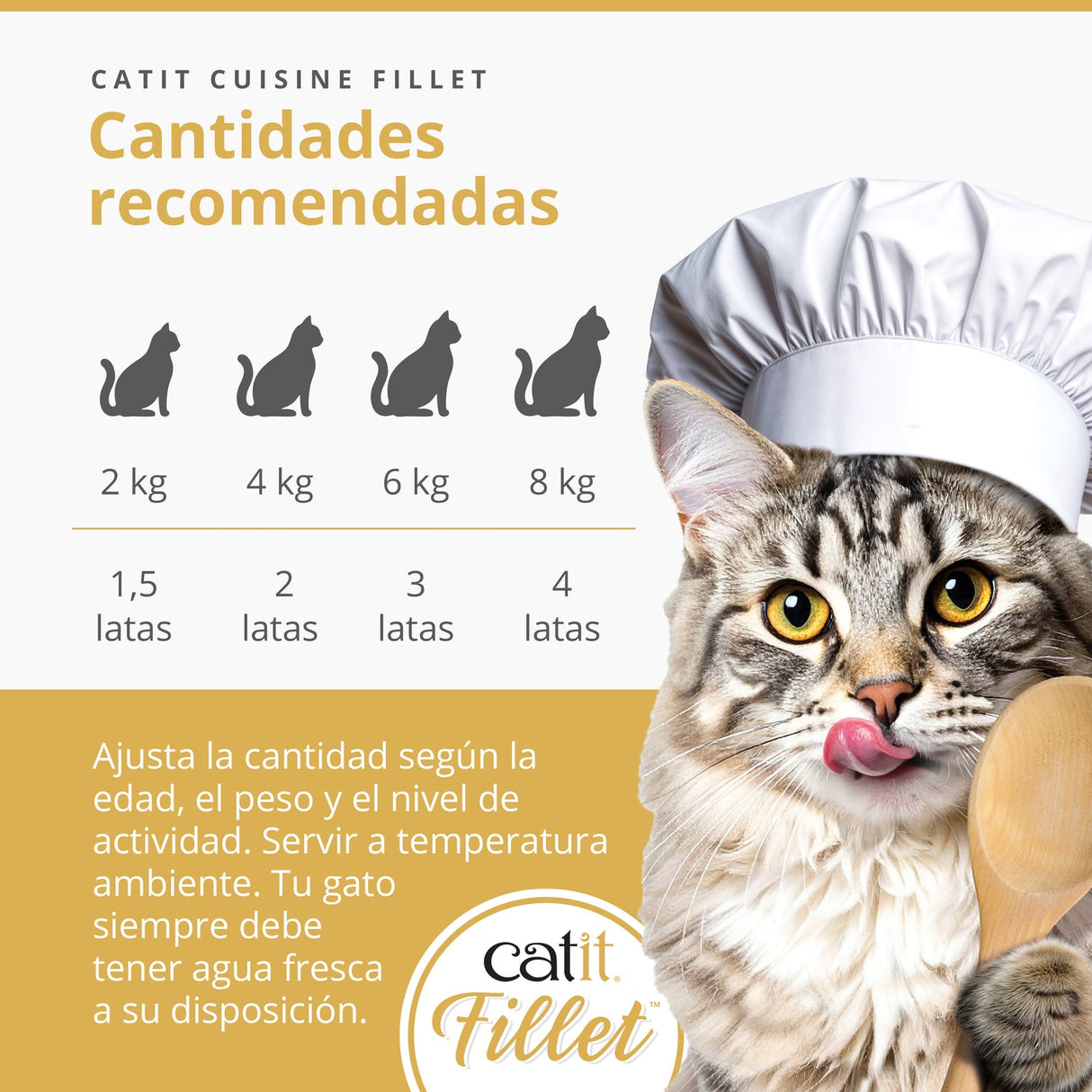 Atún desmenuzado para gatos Catit Cuisine Fillet