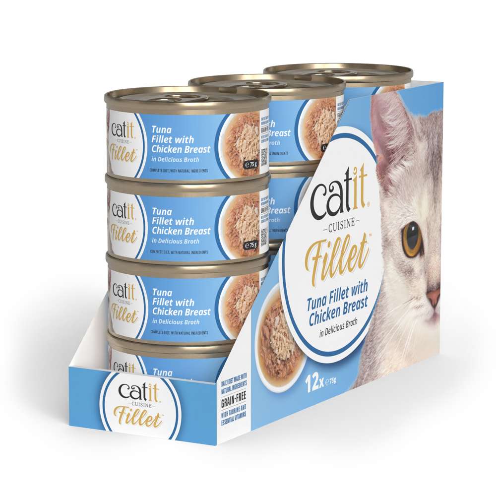 Atún desmenuzado para gatos Catit Cuisine Fillet