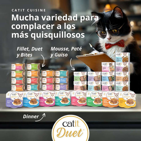 Dúo de carne con toppings para gatos Catit Cuisine Duet