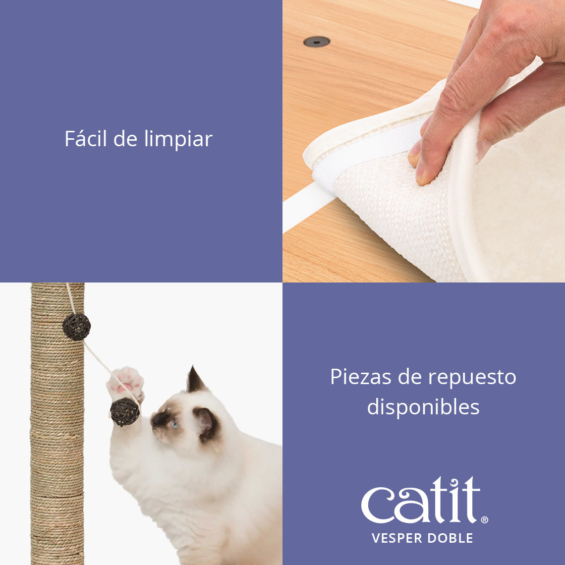 Árbol rascador para gatos Catit Vesper Doble