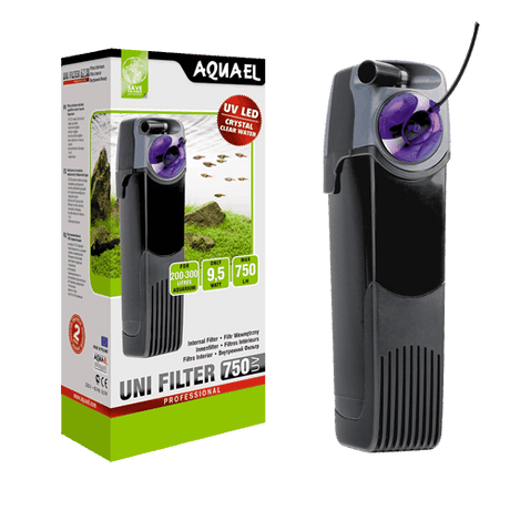 Filtro interno Aquael UNIFILTER UV 750 con su embalaje