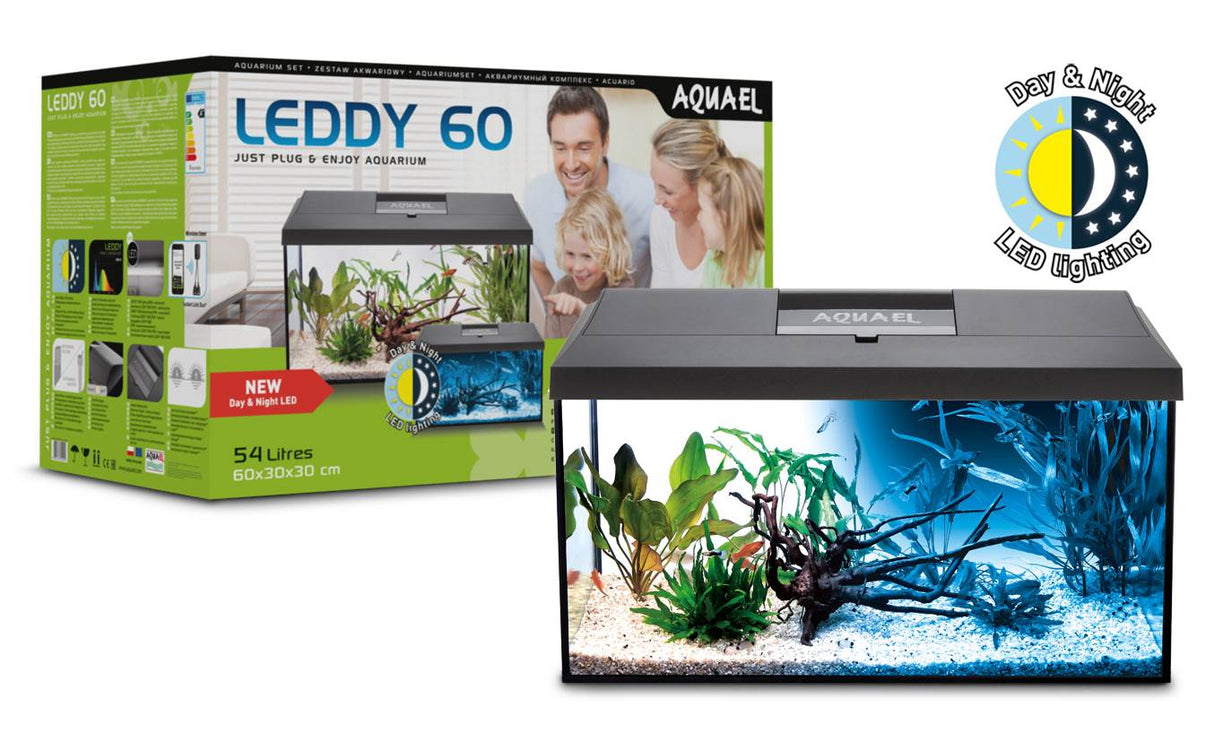 Kit de acuario LEDDY DAY & NIGHT 60 en color negro