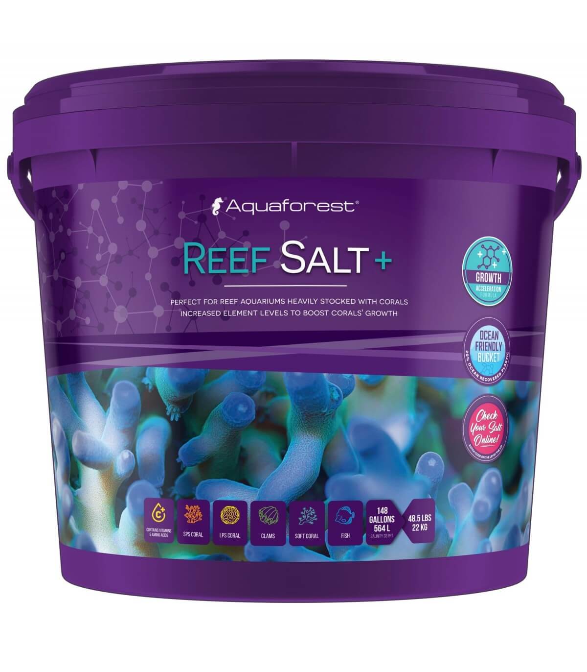Cubo de Reef Salt Plus de 22 Kg