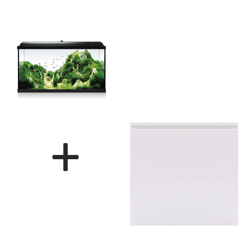 Kit AQUA LED RGB 100 negro y mueble blanco