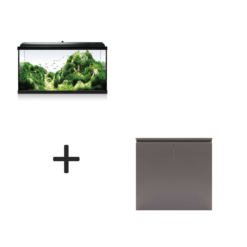 Kit AQUA LED RGB 100 negro y mueble gris