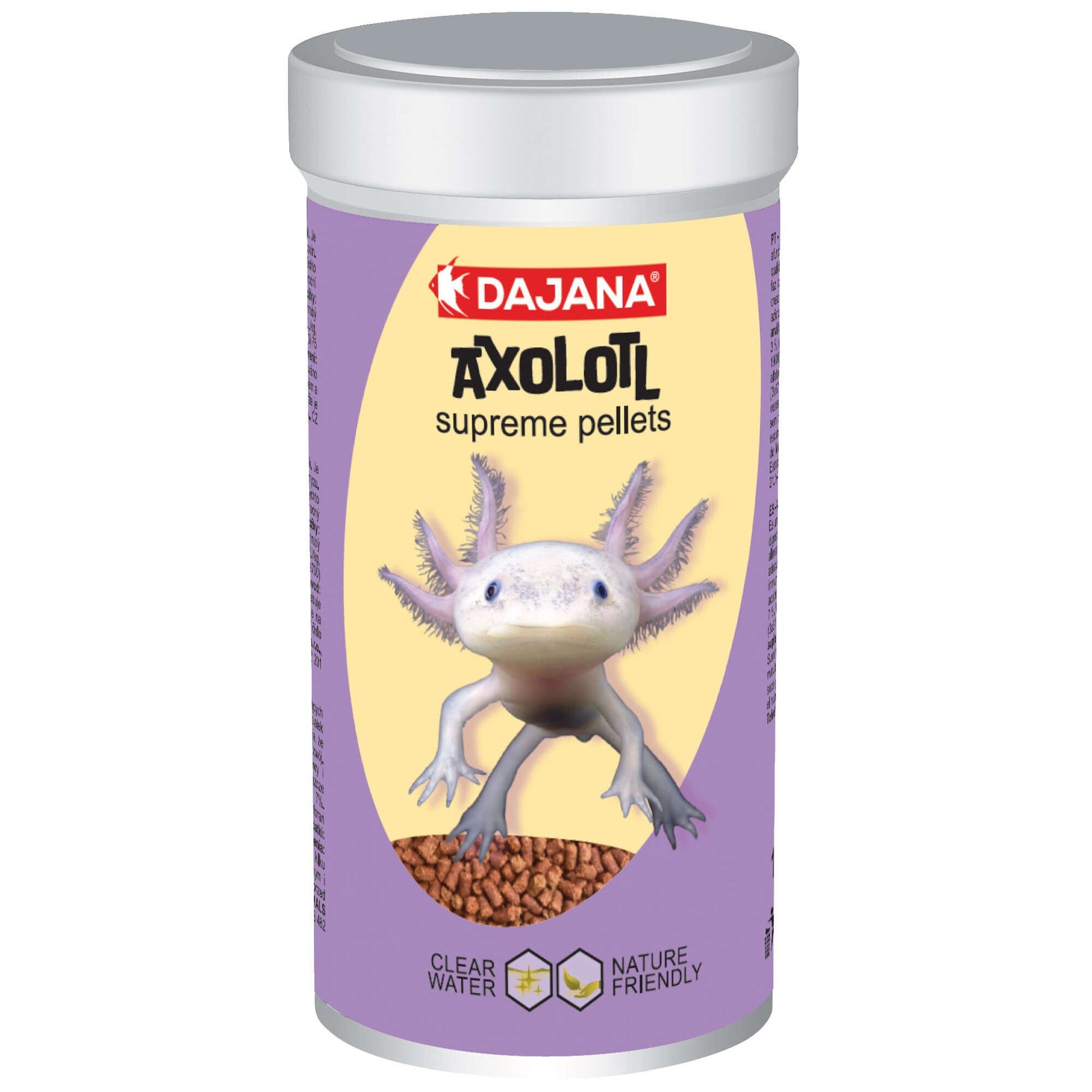 Bote de Axolotl alimento para ajolotes 